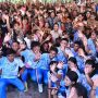 Presiden Prabowo Subianto bersama siswa dan masyarakat di Pulau Miangas, Kabupaten Kepulauan Talaud.