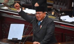 Presiden Prabowo Subianto menyampaikan pidato dalam Rapat Paripurna ke-19 DPR RI Masa Persidangan V Tahun Sidang 2025-2026 di kompleks Parlemen, Jakarta, Rabu (20/5/2026).