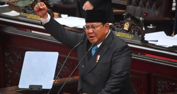 Presiden Prabowo Subianto menyampaikan pidato dalam Rapat Paripurna ke-19 DPR RI Masa Persidangan V Tahun Sidang 2025-2026 di kompleks Parlemen, Jakarta, Rabu (20/5/2026).