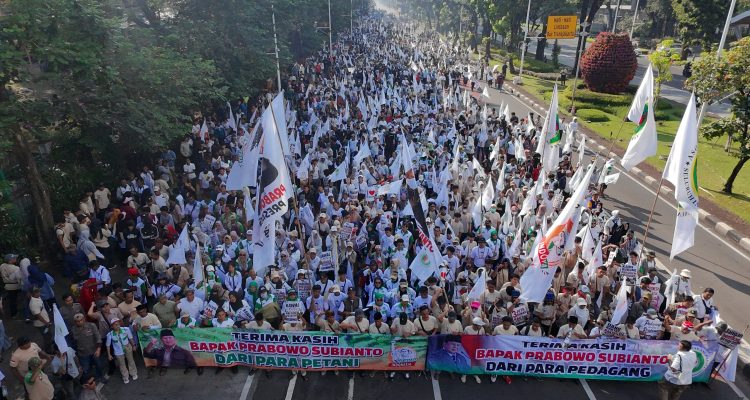 Aksi Damai Tani Merdeka Indonesia 7.000 Massa dari Petani, Pedagang dan Masyarakat Gelar Aksi Damai Dukung Program Presiden Prabowo