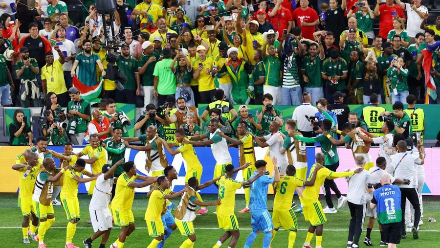 Afrika Selatan merayakan kelolosan ke babak 32 besar Piala Dunia 2026. (Foto: Reuters)