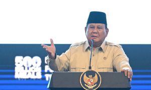 Presiden Prabowo Pidato dalam acara pengumpulan 12 ribu penggerak MBG di Sentul, Bogor, Rabu (362026). (Dok. Setpres)