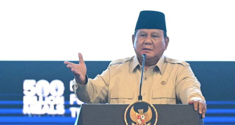 Presiden Prabowo Pidato dalam acara pengumpulan 12 ribu penggerak MBG di Sentul, Bogor, Rabu (362026). (Dok. Setpres)
