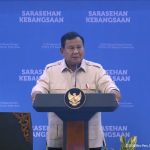 Presiden Prabowo Subianto saat menyampaikan sambutan dalam pembukaan Sarasehan Kebangsaan KSTI 2026 di Jakarta. Foto: Tangkapan Layar Youtube/Sekretariat Presiden.