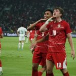 Timnas Indonesia Selebrasi Ole Romeny dalam laga Timnas Indonesia vs Oman di Stadion Utama Gelora Bung Karno, Jakarta, Jumat (5/6/2026).