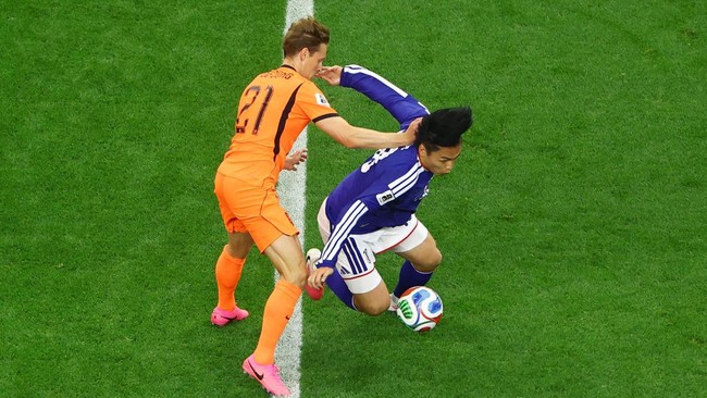 Laga Belanda vs Jepang berakhir imbang 2-2.