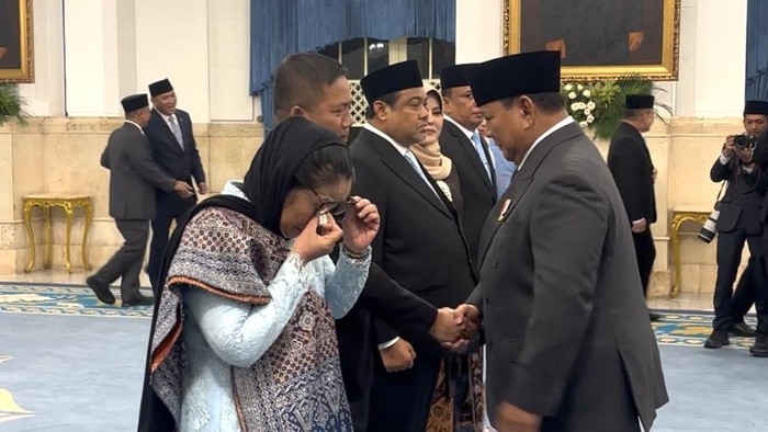 Nanik menangis usai dilantik Prabowo jadi Kepala BGN