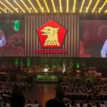 Ketua Umum Partai Gerindra Prabowo Subianto saat berpidato di HUT ke-17 Gerindra di SICC, Bogor. Ketua Umum Partai Gerindra Prabowo Subianto saat berpidato di HUT ke-17 Gerindra di SICC, Bogor.