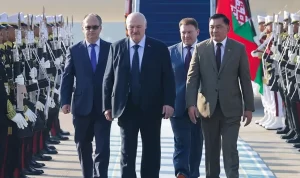 Presiden Republik Belarus, Alexander Lukashenko, tiba di Indonesia. Presiden Republik Belarus, Alexander Lukashenko, tiba di Indonesia. Foto: Instagram/ Sjafrie Sjamsoeddin
