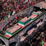 potret pengantaran pemakaman Ali Khameini di Iran Dok. CNN