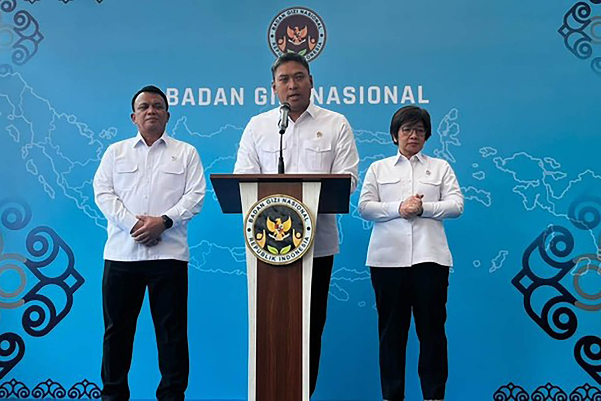 Sudaryono Kepala Badan Gizi Nasional (BGN), (tengah).