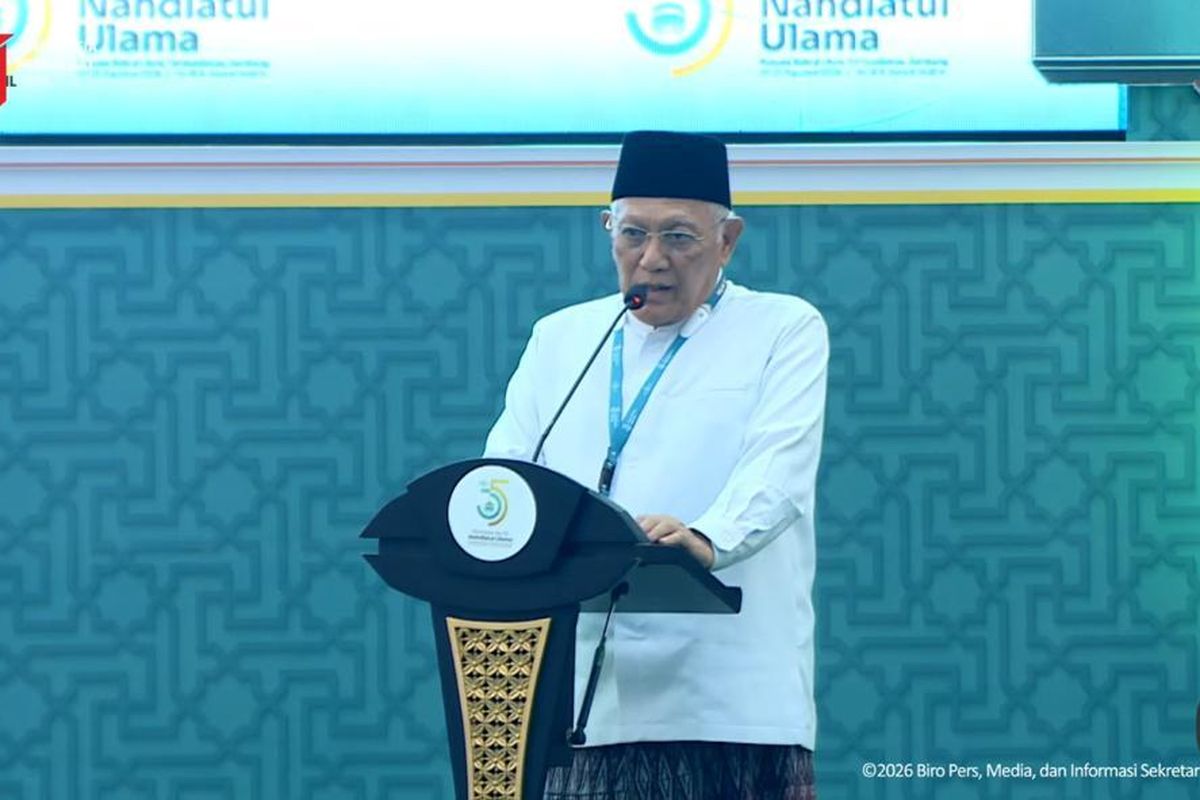 Ketua Umum Pengurus Besar Nahdlatul Ulama (PBNU) 2026-2031 KH Abdul Hakim Mahfudz (Gus Kikin) mengaku ada banyak unsur angka delapan dalam dirinya, mulai dari tanggal lahir hingga umur. Foto/Tangkapan layar