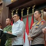 Situasi Nasional Menteri Koordinator Bidang Politik dan Keamanan (Menko Polkam) Jenderal TNI (Purn) Djamari Chaniago mengumpulkan petinggi lembaga penegak hukum, pertahanan dan intelijen di kantornya pada Rabu (5/8/2028).