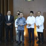 Wakil Ketua DPR RI, Sufmi Dasco Ahmad usai rapat koordinasi di Gedung Nusantara III, Kompleks Parlemen, Senayan, Jakarta, Selasa malam (1882026). Foto: DPR RI (Mares/Alma)
