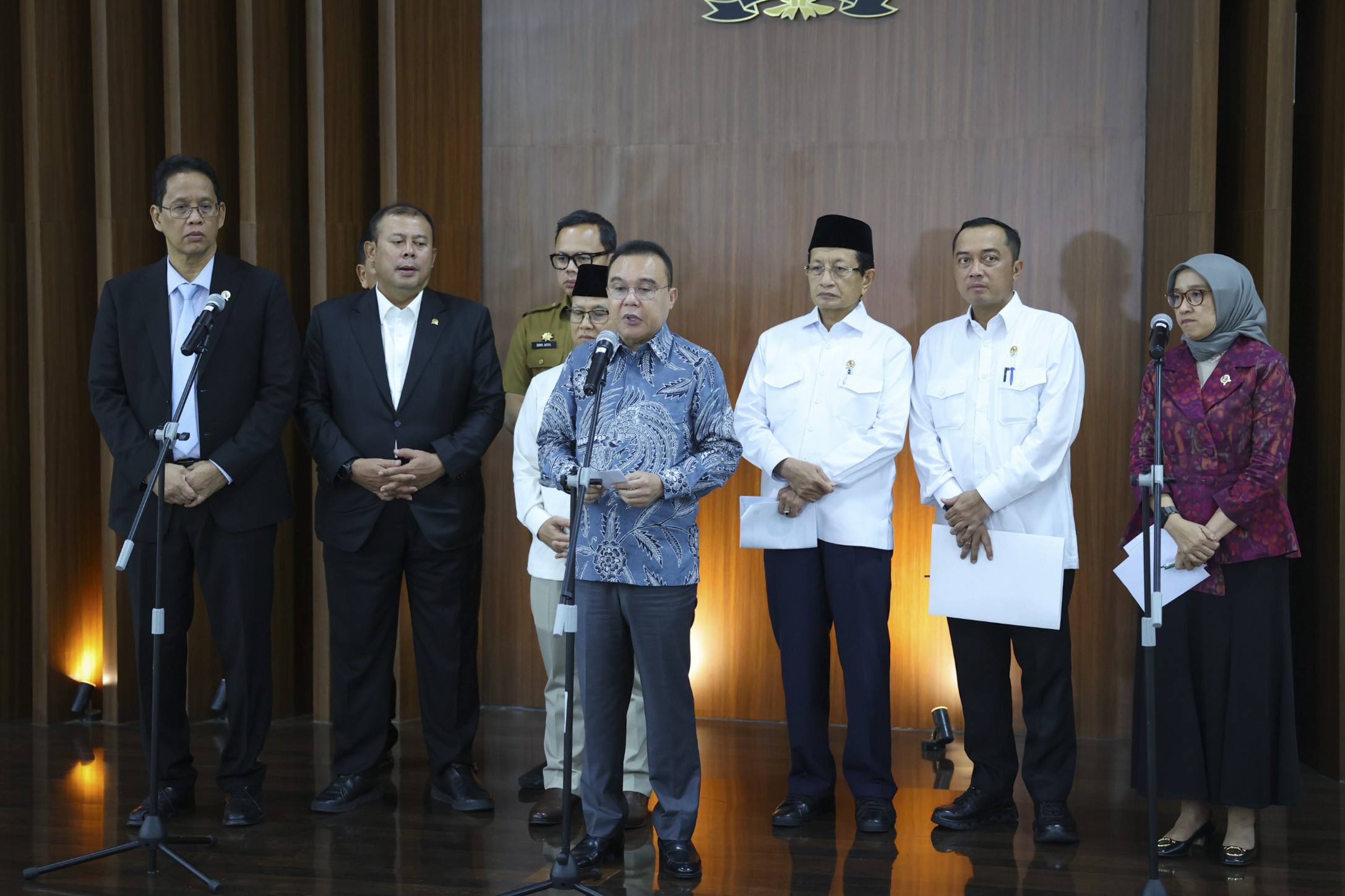 Wakil Ketua DPR RI, Sufmi Dasco Ahmad usai rapat koordinasi di Gedung Nusantara III, Kompleks Parlemen, Senayan, Jakarta, Selasa malam (1882026). Foto: DPR RI (Mares/Alma)