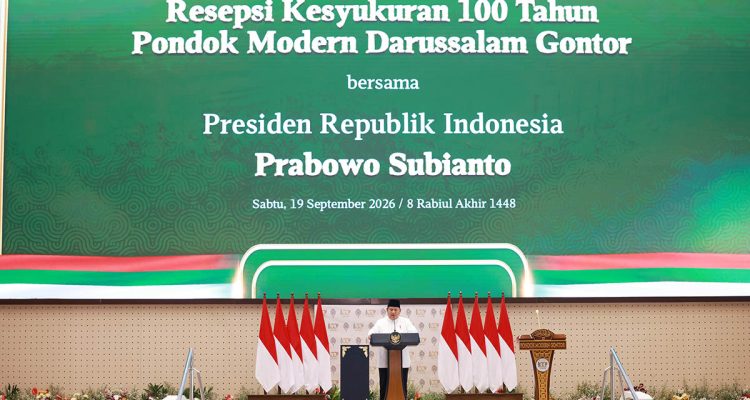 ADN_0721 Presiden RI Prabowo Subianto pada peringatan 100 tahun Gontor.