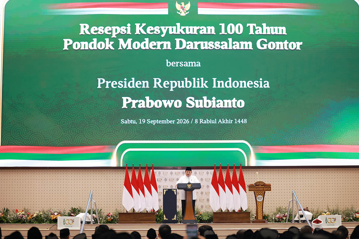 Presiden RI Prabowo Subianto pada peringatan 100 tahun Gontor.