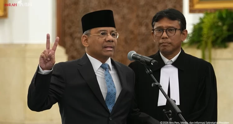 Suahasil Nazara sebagai Menteri Keuangan (Menkeu) pengganti Purbaya Yudhi Sadewa di Istana, Jakarta, pada Senin (14/9/2026).