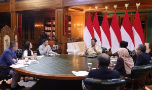 Presiden Prabowo Subianto di acara Presiden Prabowo Menjawab