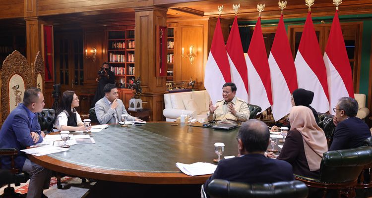 Presiden Prabowo Menjawab Presiden Prabowo Subianto di acara Presiden Prabowo Menjawab