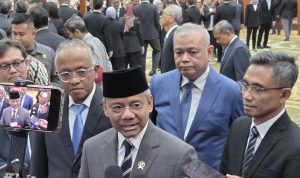 Menteri Keuangan Suahasil Nazara saat ditemui awak media di kantor Kementerian Keuangan, Jakarta, Senin (21/9/2026).