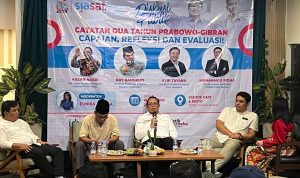 Diskusi publik bertajuk Catatan 2 Tahun Prabowo-Gibran: Capaian, Refleksi, dan Evaluasi di kawasan Tebet, Jakarta, Senin (19/10/2026). Kenyamanan lama banyak orang terusik