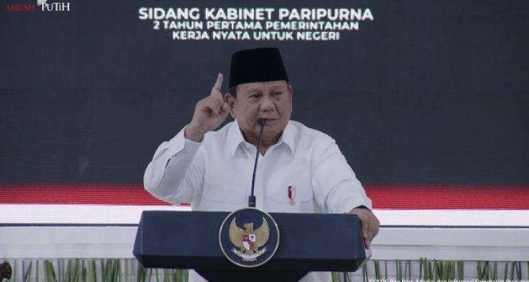 Presiden Prabowo-Sidang Kabinet2 Presiden Prabowo Subianto.
